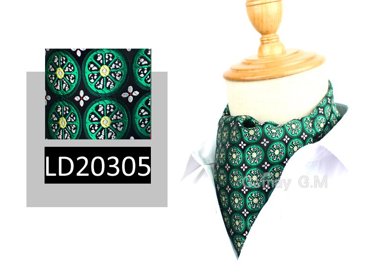 Klassieke stropdassen voor heren, vintage jacquard stropdas, ascot stropdas voor feest, britse heer, polyester zijden stropdas: Ld20305