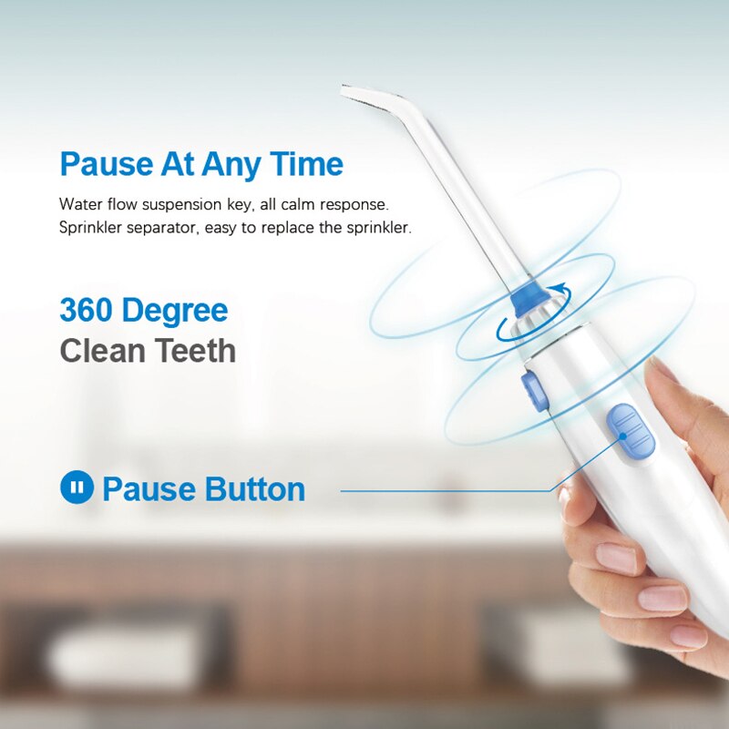 Waterpulse – fil dentaire électrique V300, irrigateur, réservoir d'eau de 800ml, nettoyage et nettoyage des dents