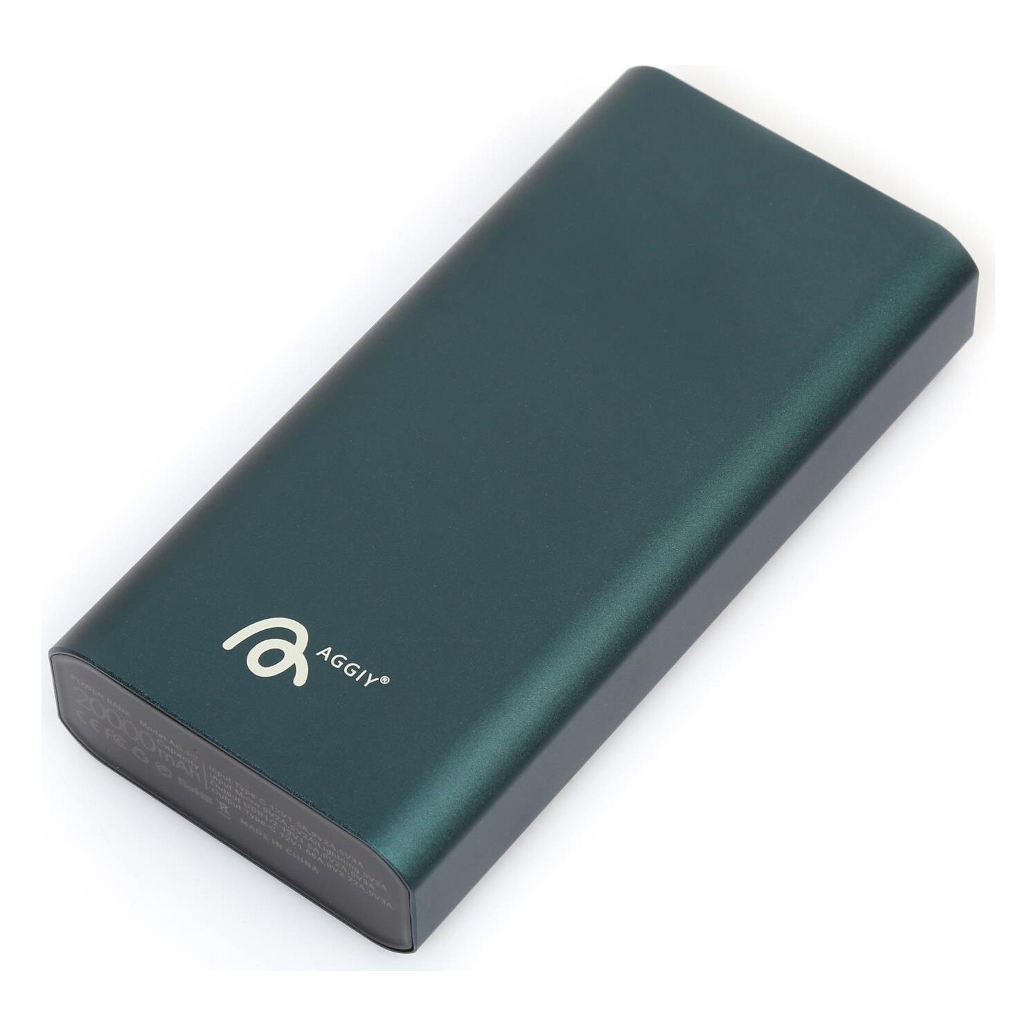 Aggiy ag -p2 - 20,000 mah powerbank 20w schnellladefunktion 3.0 unterstützt alle geräte, metallgehäuse, dual-port-usb-ausgang, led-anzeige, typ-c-, micro-usb- und lightning-anschlüsse, hohe kapazität, sicher und langlebig
