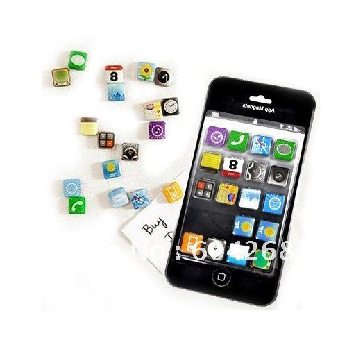 18 stks/set iphone 4 app magneet/home decoratie, Novelty items en unieke ,