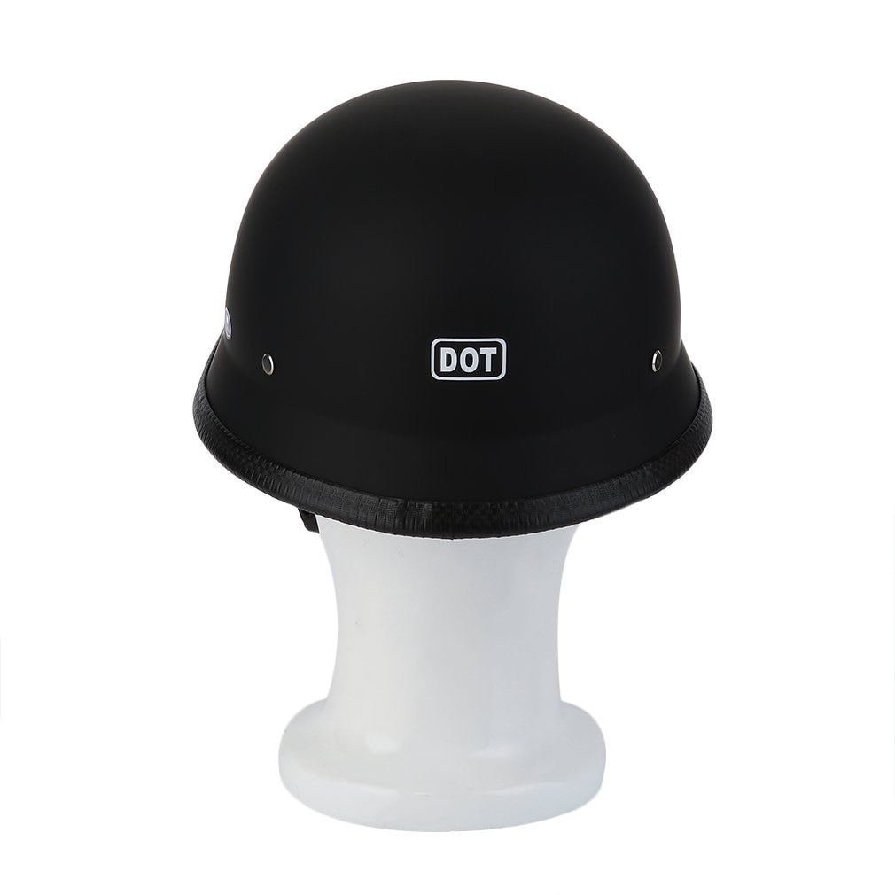 Motorhelm M/L/Xl Matte Zwarte Duitse Stijl Vintage Duurzaam Half Gezicht Duitse Helm Motorhelm