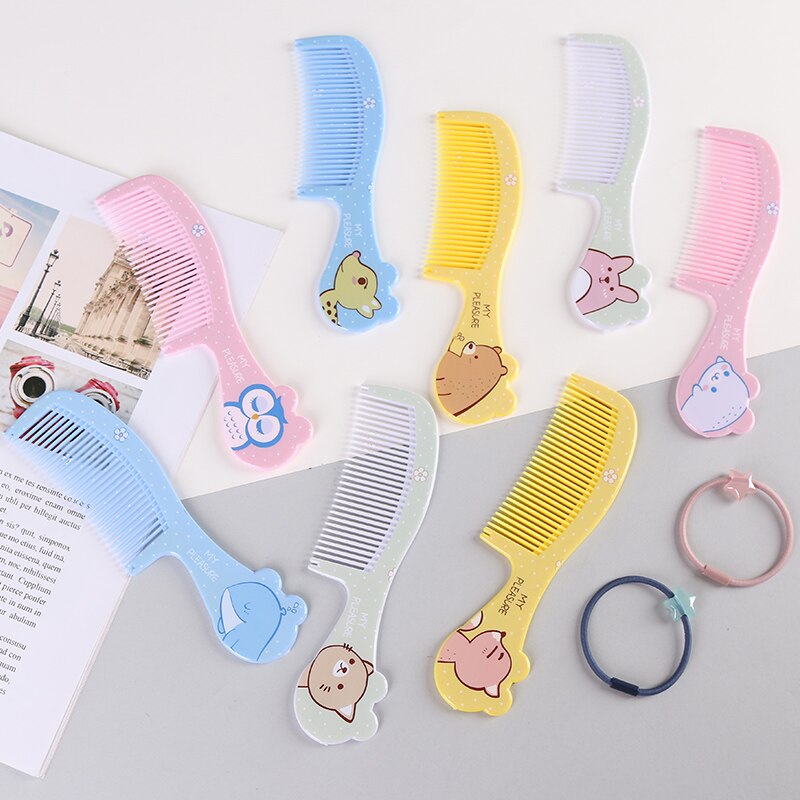 6Pcs Baby Hair Comb Safe Hair Massage Head Massager Natural Feel Kids Care Kit Baby Comb Brush