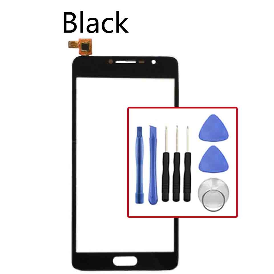 For Alcatel Pop 4S 5095 5095K 5095B 5095I OT5095 Touch Screen Digitizer Sensor Outer Glass Lens Panel: Black-With tool