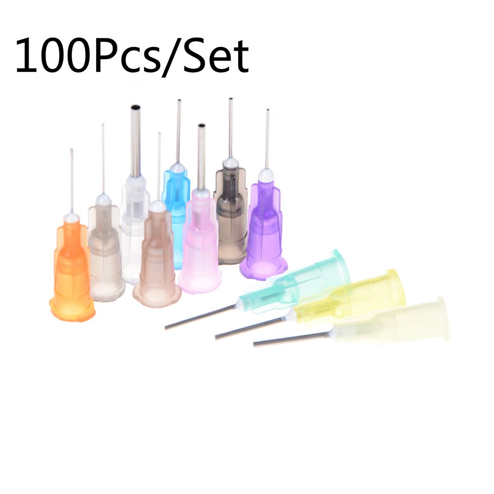 100 pièces/ensemble Pâte À Souder Colle Adhésive Liquide Aiguille De Distribution Flux De Soudage Pour Les Outils De Soudage