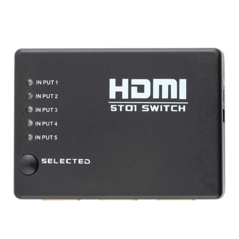 Hdmi Switcher 5 Port 1080P Hdmi Switch Switcher Selector Splitter Hub Ir Afstandsbediening Voor Hdtv