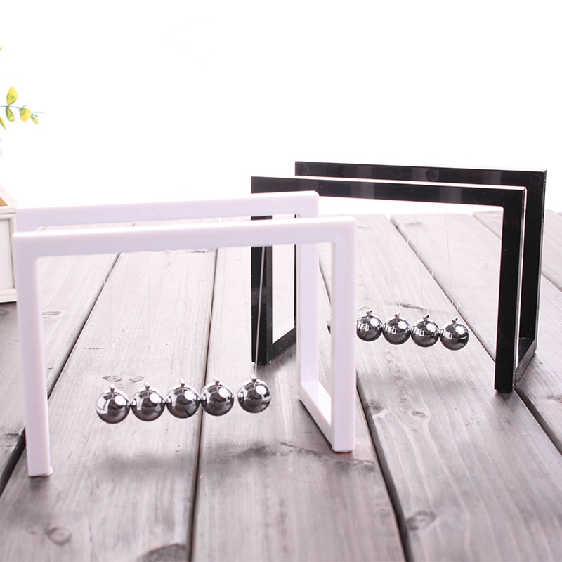 Newton balls vagga balans boll newtons pendel ornament hem dekorationer skrivbord dekoration leksak svart