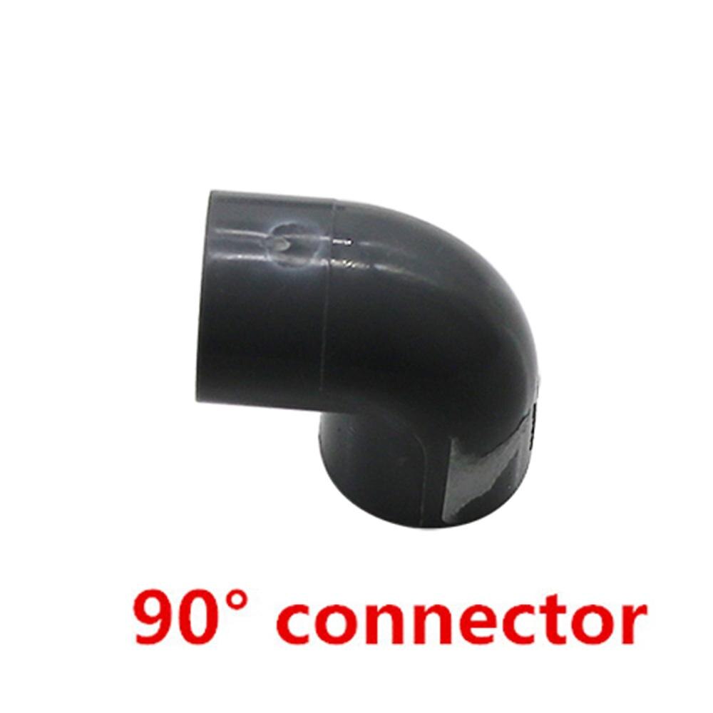 Grey PVC Pipe Connector Inner Diameter 20mm Pipe Connector Garden Water Pipe Joint Adapter Elbow Straight Cross Tee Couplings: 90 degree connector