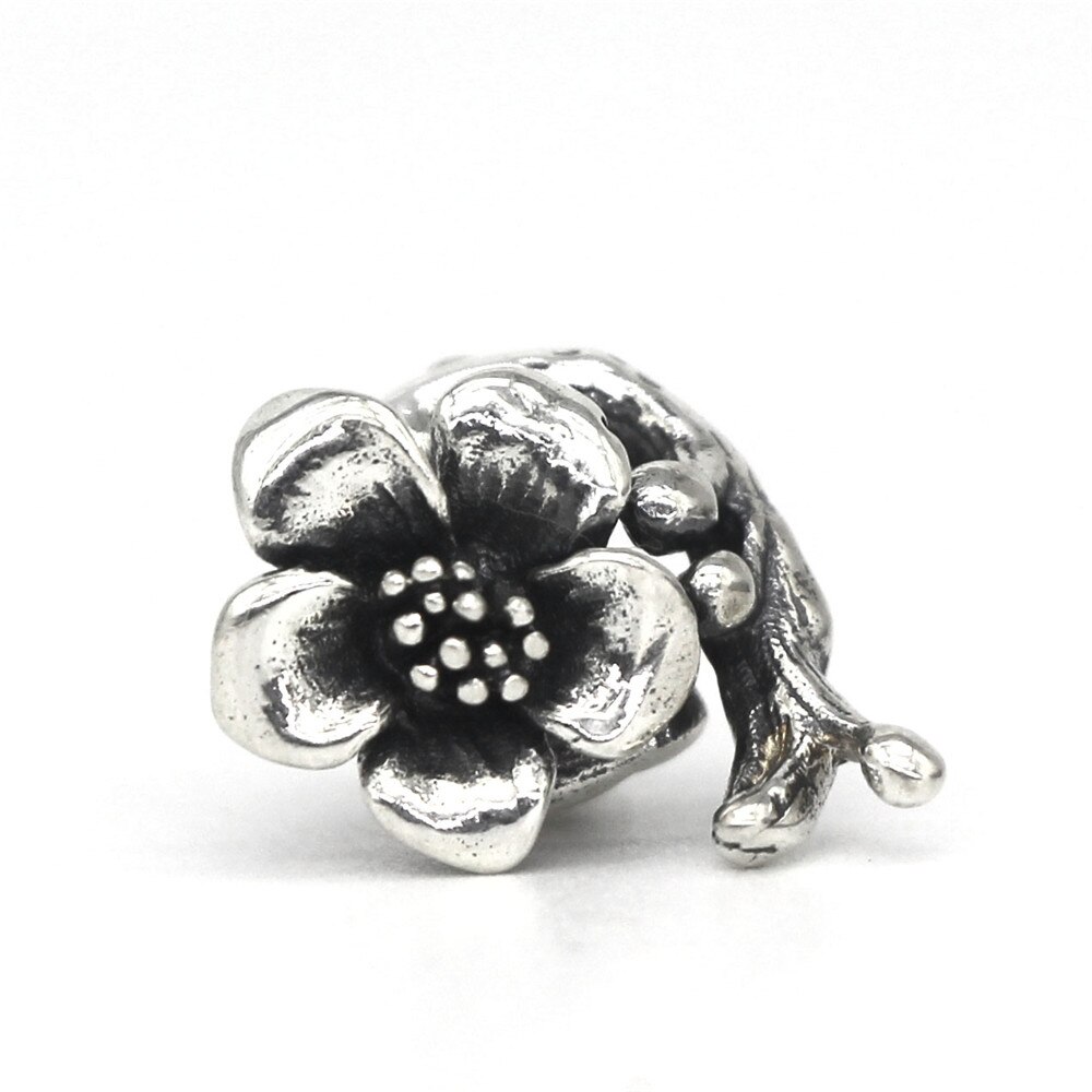 Mistel 925 Sterling Silber Blume Stopper Charme Korn Europäischen Schmuck