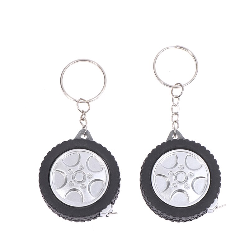 1m Tape Measure Tire Shape Mini Retractable Tape Centimeter/Feet Keychain Ruler For Travel Camping Sewing Tool