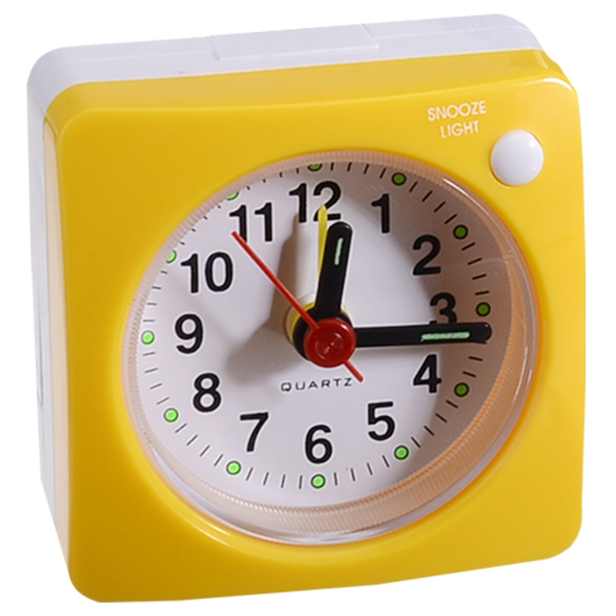 Square Small Bedside Alarm Clock LED Light Silent Sweep Alarm Timer No Ticking Snooze For Home Traveling Desktop Table Decor