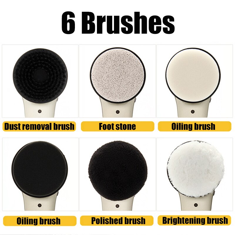 Portable Handheld Automatic Electric Shoe Polisher Automatic Shoe Polishing Cleaning Machine Brush Care Shoe Leather Tools