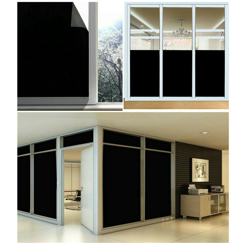 Blackout Statische Cling Openslaande Film Voor Privacy Bescherming Aan Blok Zon Uv Thermische Isolatie Privacy Film Glas Folie Voor Thuis