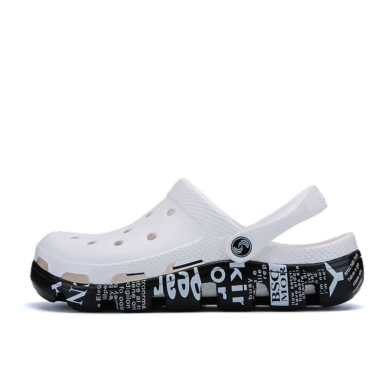 Herrskor sandaler platåtofflor herrskor sandalier sommar strandskor sandaletofflor sandalet hombre sandali: Vit / 44