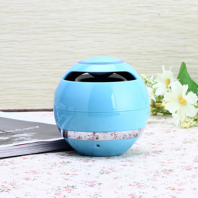 Siebenfarbige kugelkarte bluetooth-usb-lautsprecher lautsprecher subwoofer gespräch tragbarer mini-audio-musikcenter woofer für den außenbereich: Blau