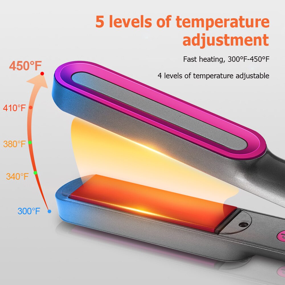 2 in 1 Electric Hair Straightener Hair Bang Splint Hairdressing 110V-220V Hair Curler Temperature Control EU US Plug Barber Tool