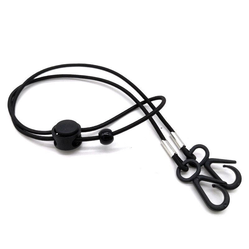 1pcs Adjustable Face Mask Lanyard Convenient Holder Rope Anti-lost Portable Mask Hanging Neck Rop Ropes Neck Strap Chain: black