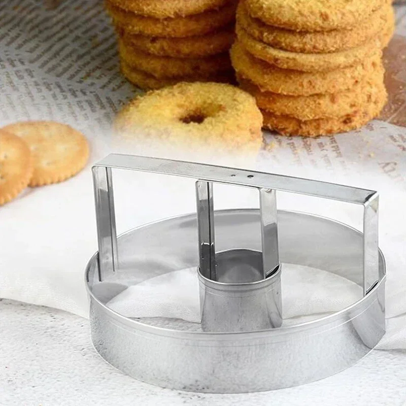Molde para rosquillas de acero inoxidable DIY, herramientas para decorar pasteles, postres, cortador de pan, herramienta de molde para hornear en la cocina