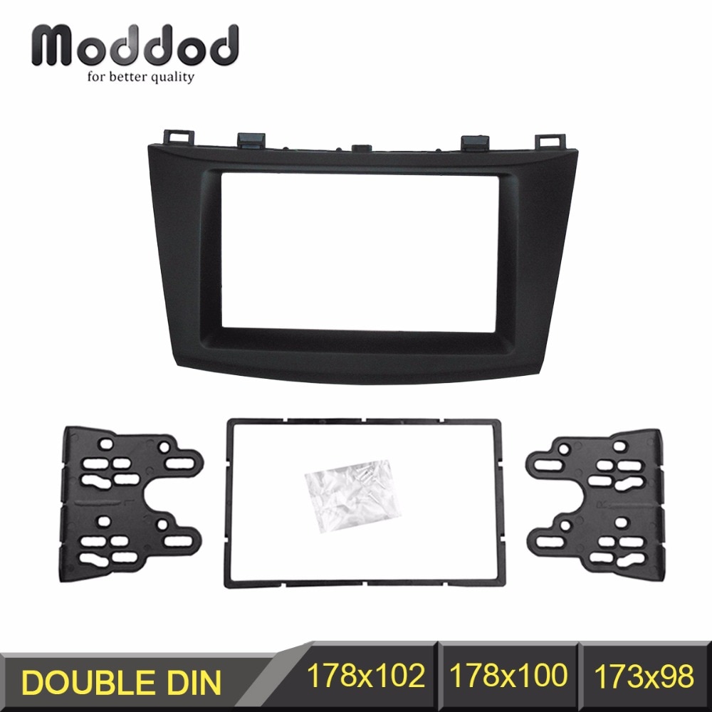 Dubbel din stereopaneel voor mazda 3 axela, dashboard, radiomontage, dvd-bekleding, frontframe