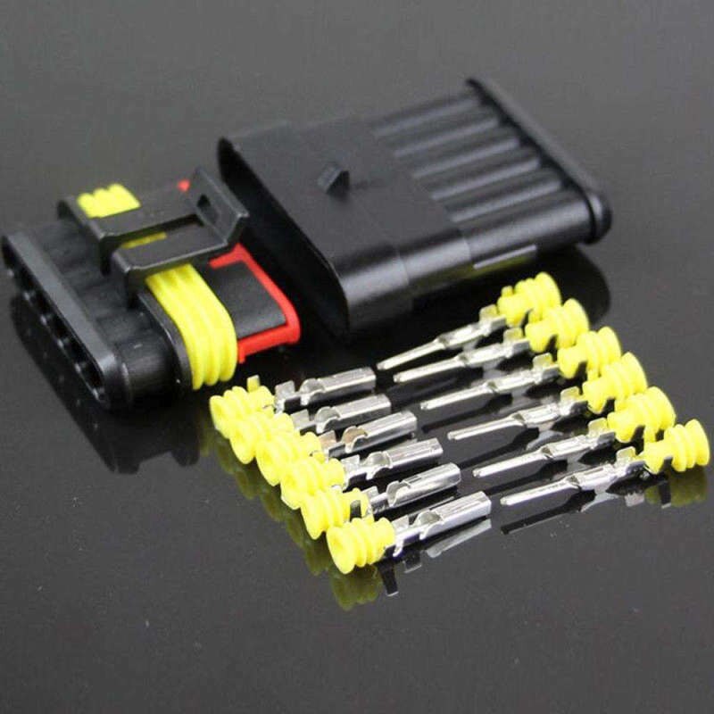Plastic Terminal connector 5 Sets Electrical Plug Assortment Waterproof