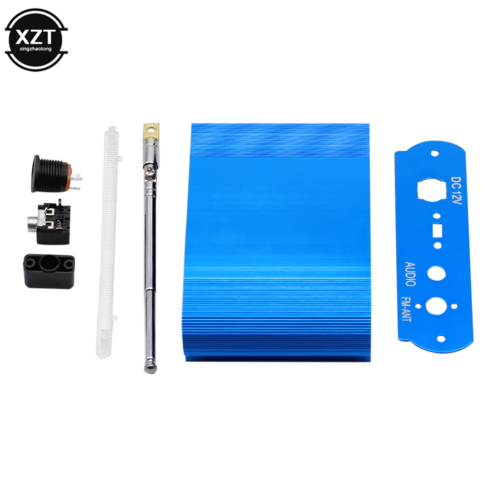 Niebieska aluminiowa obudowa modułu do dekodera Bluetooth WMA Odtwarzacz muzyczny MP3 Moduł radia samochodowego Obsługa USB FM TF: Niebieski