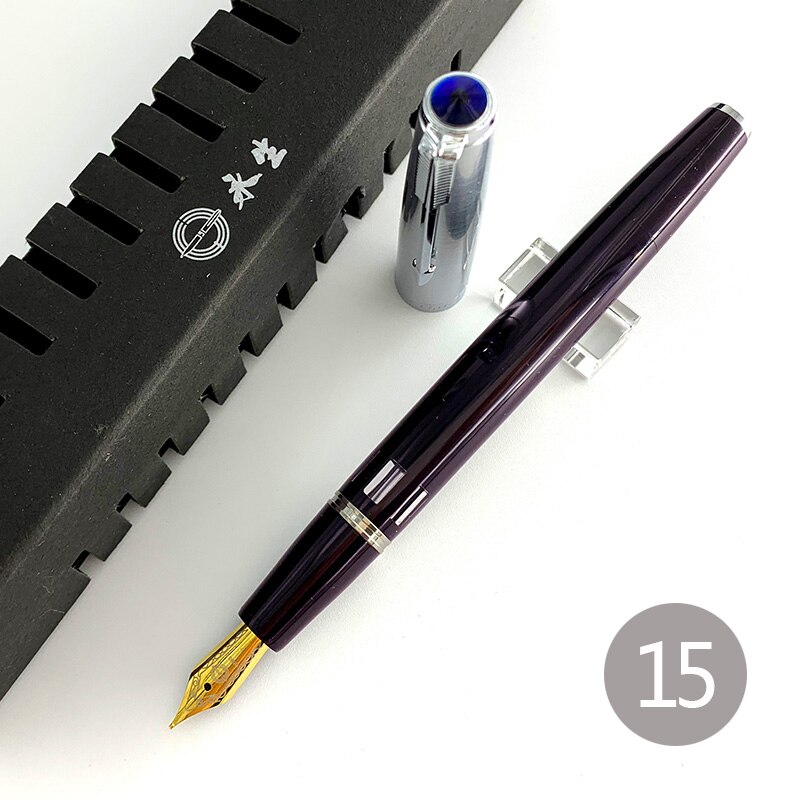 Yong Sheng 601A Vacumatic Double Bead Fountain Pen F Nib Ink pens for writing school stationery pen: H-sm15