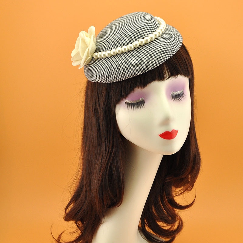 Chapeaux de mariée bleu marine fascinateurs de mariage coiffe chapeau de fête accessoires de mariage accessoires de cheveux de fête