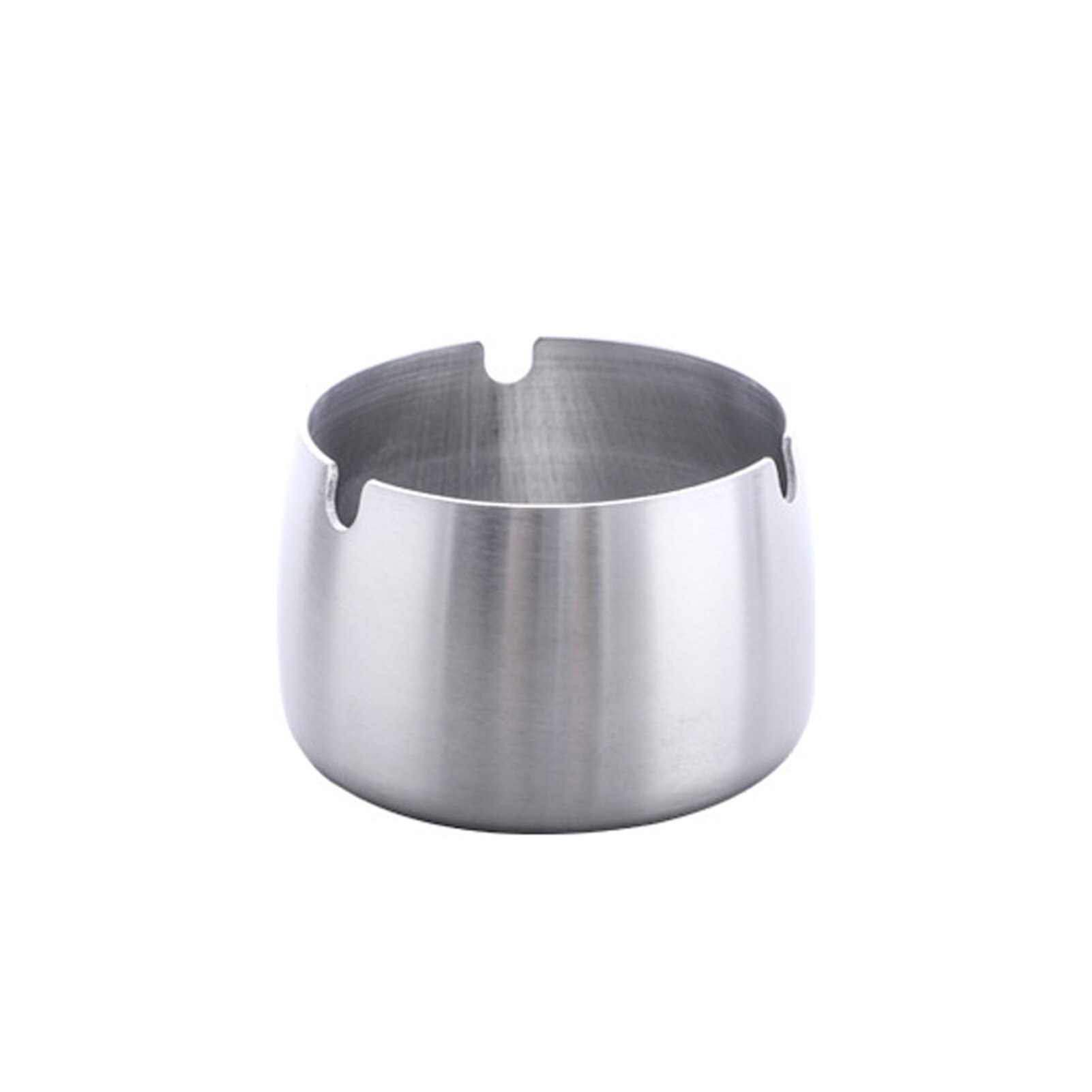 Rvs Asbak Ronde Portable Grote Capaciteit Winddicht Outdoor Indoor Tuin Terras Balkon Huishouden Asbak: Silver