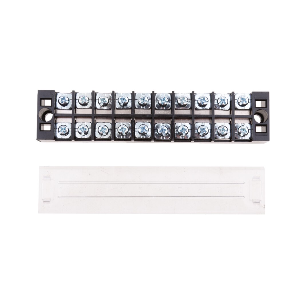 10 Position Terminal Block Circuit Connection With Cover 25A