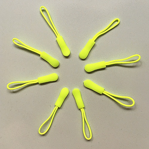 10pcs rose Zipper Pulls Strong Nylon Cord Non-slip with Rubber Gripper Pull To Fit Any Zipper Materials Fixer Drawstring head