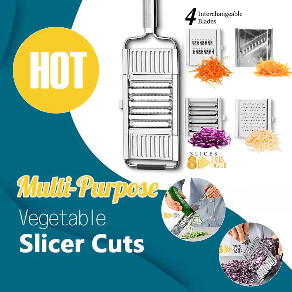 A Set Mandolin Slicer Stainless Steel Multi-function Manual Adjutsable Peeler For Fruits And Vegetables Kitchen Supplies Grater