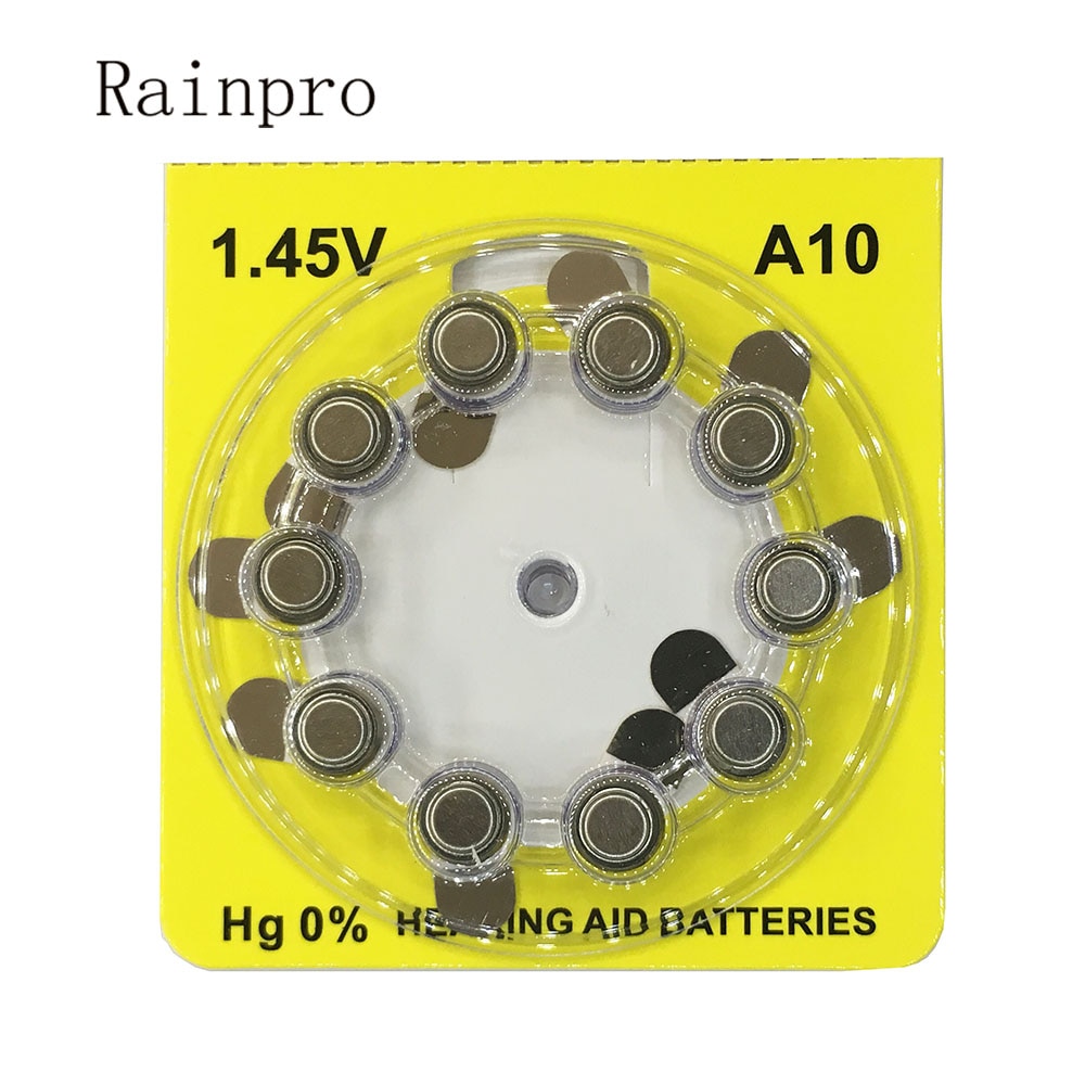 Rainpro 20 stks/partij A10 10 PR70 Zinc Air batterij voor inner-ear type Gehoorapparaat.