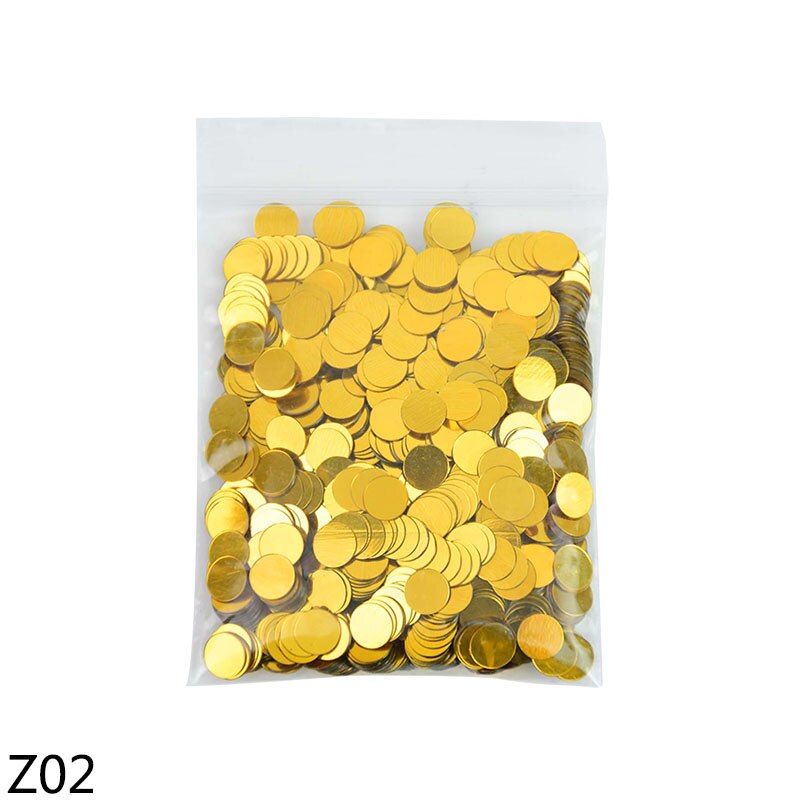 Confettis ronds à paillettes, 15 g/paquet, 6mm, mélange de couleurs, pour fête prénatale, mariage, décoration de Table, accessoires de bricolage: Z02