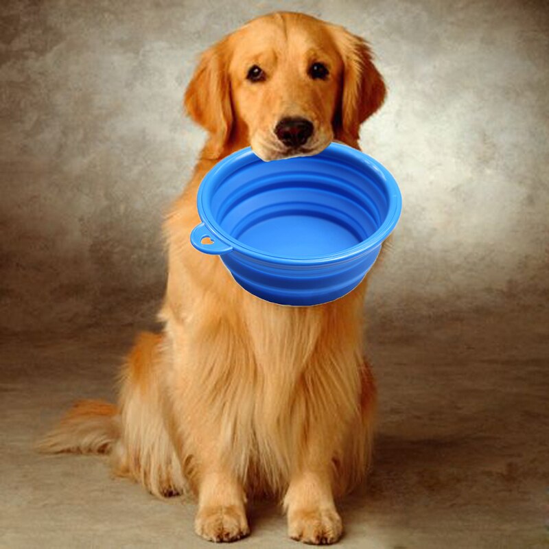 2 stuks lichtgewicht opvouwbare voerbak voor honden, rubberen siliconen opvouwbare voerbak, voerbak, drinkbak, voerbak voor huisdieren