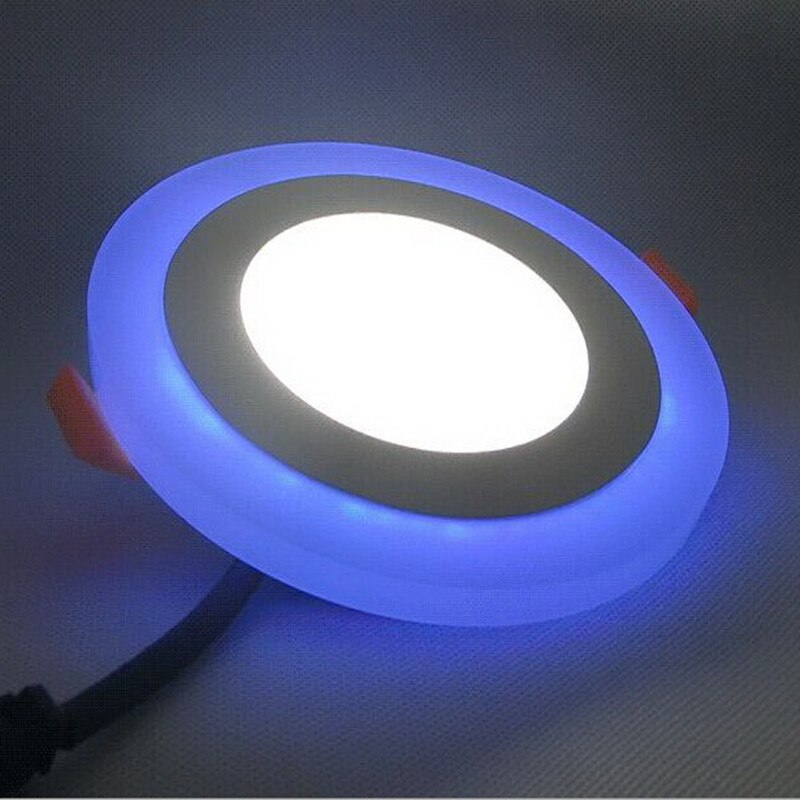 round/square led panel downlight,6w 12w 18w 24w double color led ceiling recessed lights,3 model led lamp panel light Free ship