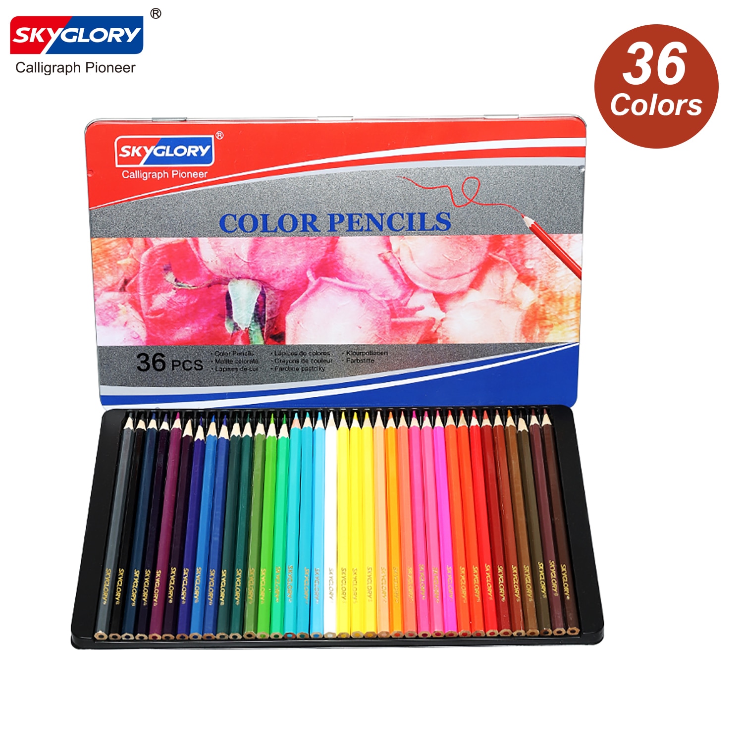Caixa de estanho 12/72 lápis coloridos conjunto pre-aguçado óleo cor lápis arte suprimentos para crianças estudantes artistas desenho desenho desenho esboço: 36pcs