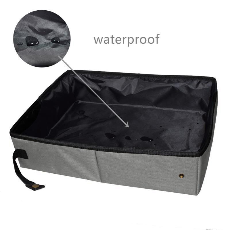 Waterdichte Kattenbak Draagbare Reizen Pet Kattenbakvulling Pan Duurzaam Outdoor Camping Reis Schoon Huisdier Suplies