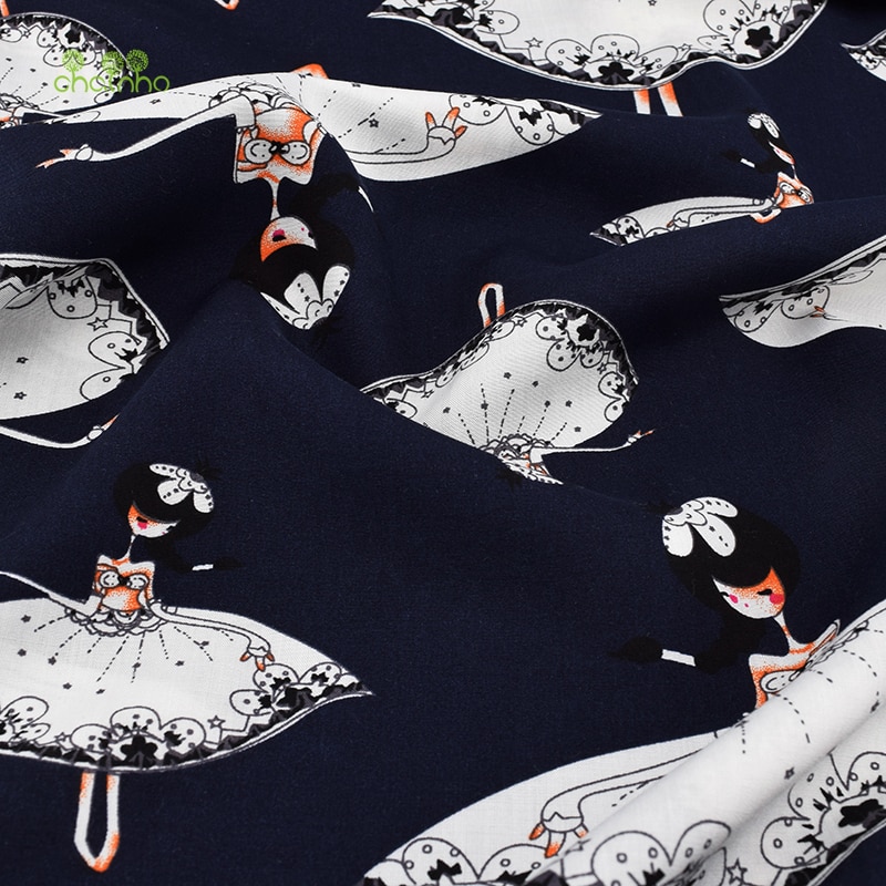 Chainho, zomer Kleding Stof/Dansen Meisjes Serie Gedrukt Patroon/Imitatie Zijde/Rok/Jurk/Shirt Materiaal/halve Meter 50x140cm