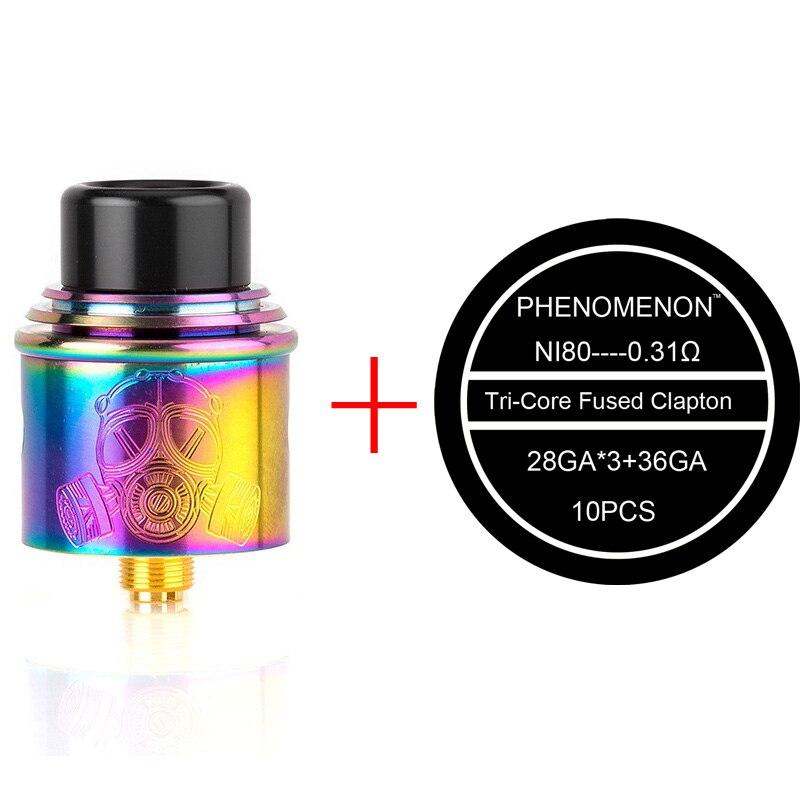 Apocalypse RDA 24mm Rebuildable Dripping Atomizer with BF PIN Atomizador for Squonk Mod Apocalypse GEN 2 RDA: rainbow Tri core