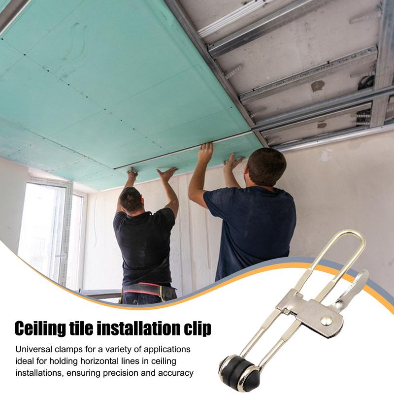 Ceiling Grid Clamps Tile Installation Clips Rust Proof Tile Mounting Clips Holding Devices Ceiling tile installation clip