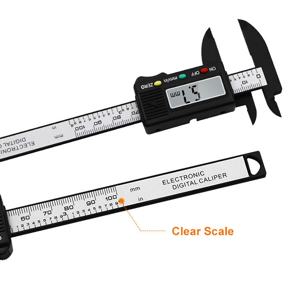 Electronic Digital Display Caliper 100mm MM / Inch High Precision LCD Vernier Caliper Gauge Measure Micrometer Measuring Tool