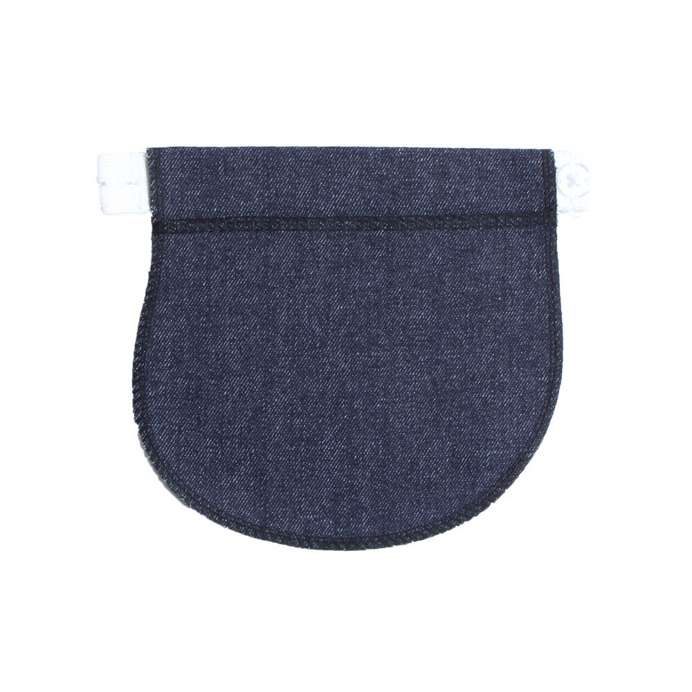 Jean extender bukser graviditet justering elastisk spænde linning bælte talje udvide bukser overvægt gravid bælte forlængelse: Marine blå