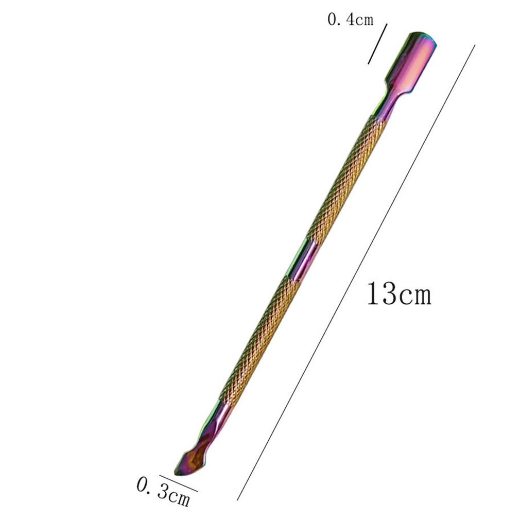 2 Stks/set Rvs Nail Art Push Cuticle Trimmer Met Cuticula Pusher Dode Huid Schaar En Tang Nagels Tool