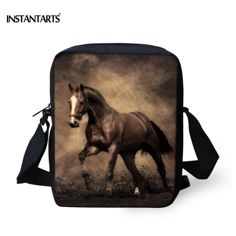 Instantarts Crazy Horse Schooltassen Voor Jongens Kids Animal Satchel Kinderen Kleine Schouder Boek Tas Kleuterschool Kindje Schooltas: Z927E