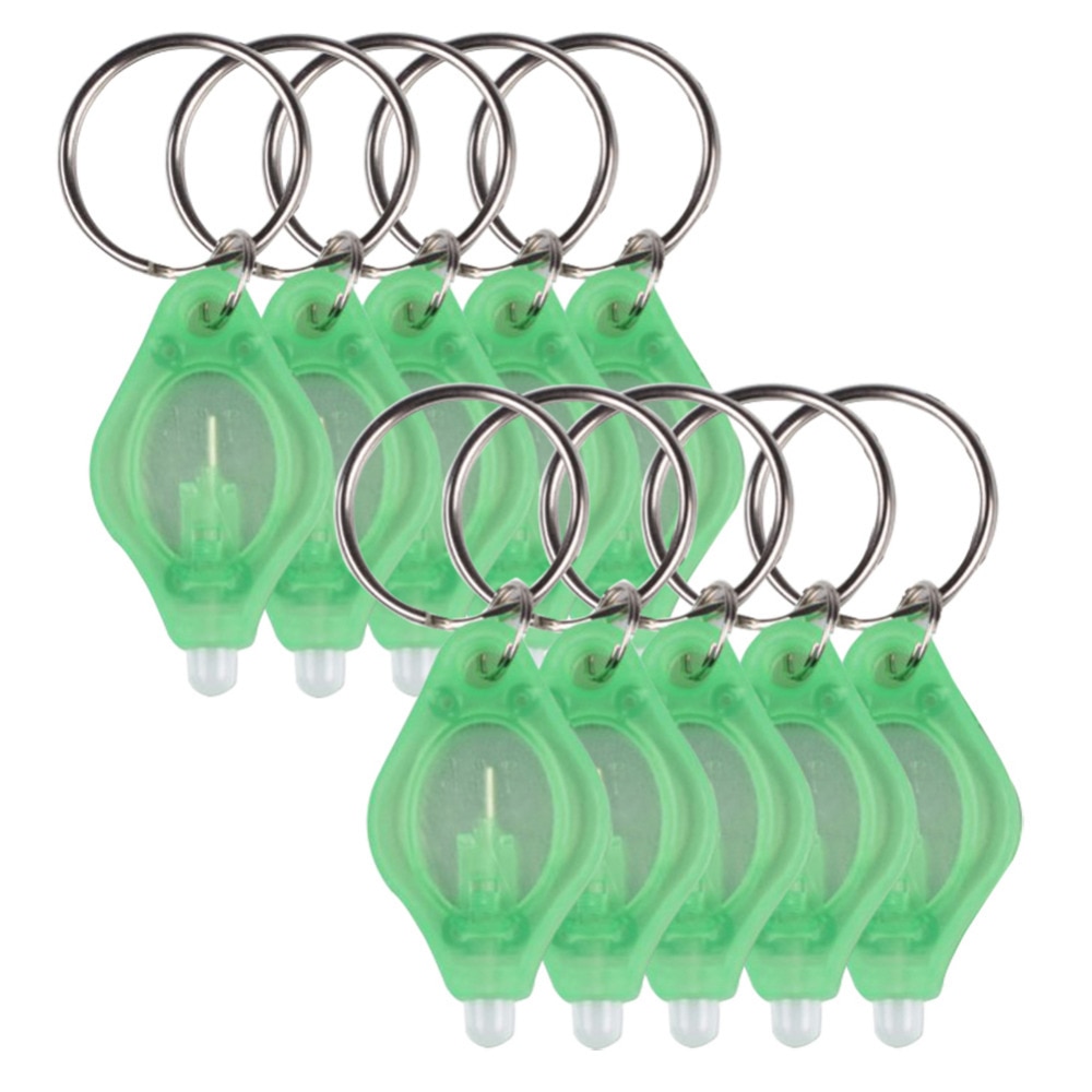 10 stücke Mini Helle LED Taschenlampe Licht Lampe Mikro Licht Keychain quetschen Licht Schlüssel Ring Camping Lanterna Notfall Licht