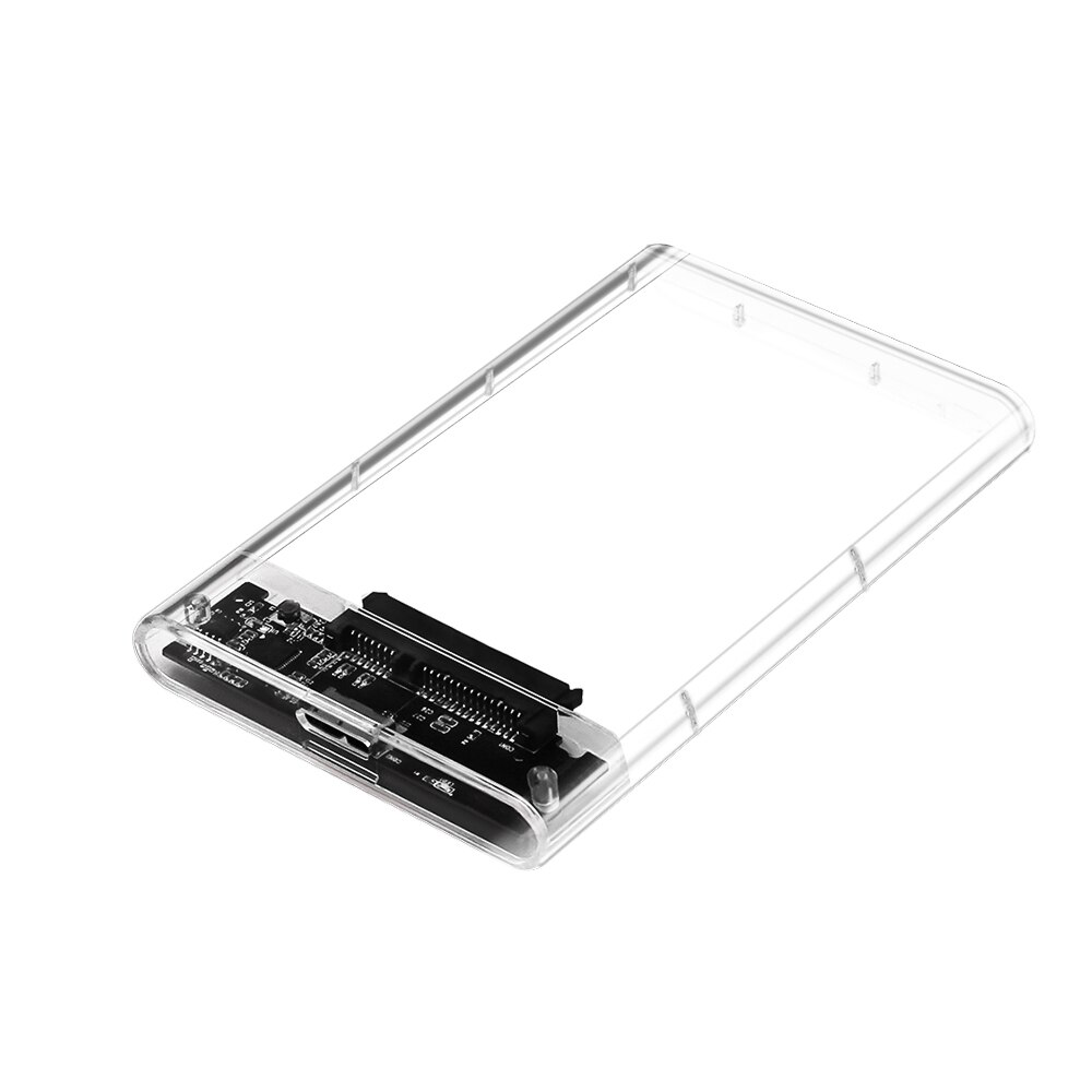 Zomy 2.5'' HDD Enclosure To SATA USB 3.0/3.1External Portable Ssd Case Hard Disk Drive Box Adapter Hd Externo Transparent Case