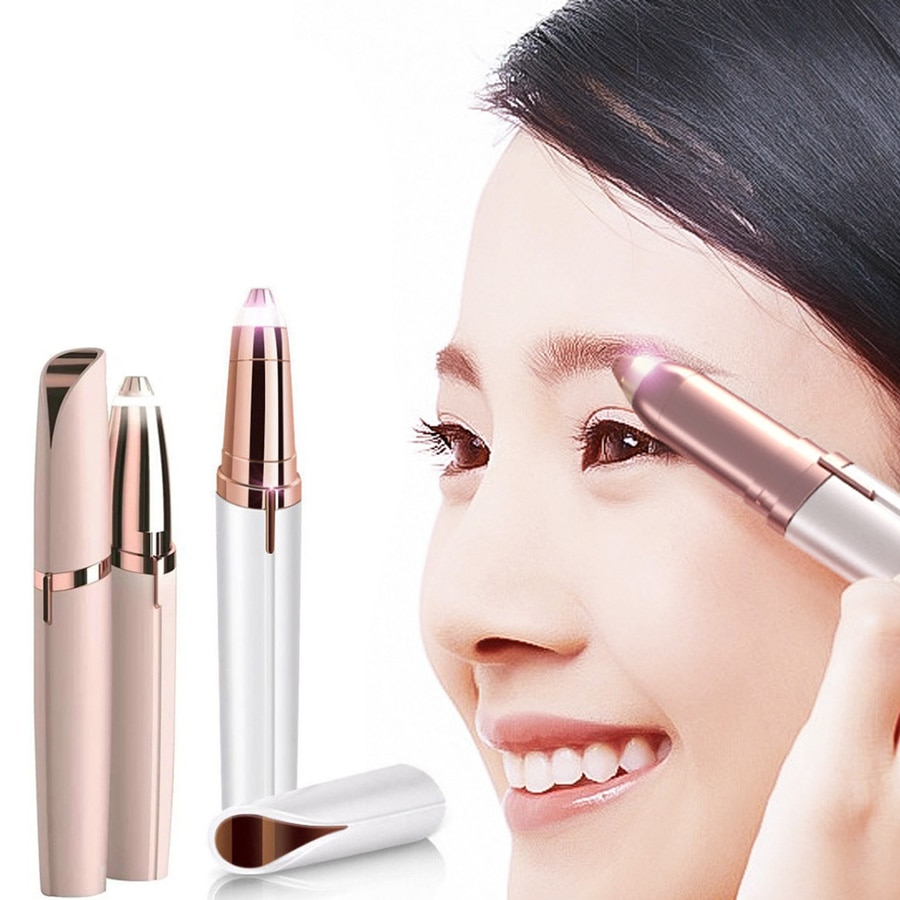 Crayon épilateur électrique indolore rasoir de sourcils, rasoir multifonctionnel pour le visage