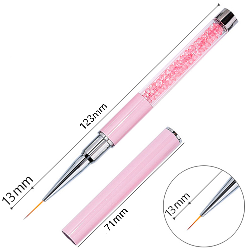 uñas accesorios y herramientas pinceles uñas manicura pincel uñas acrilicas nails Pincel para decoración de uñas, accesorios para manicura, fototerapia, acrílico, UV, extensión de Gel, pintura de revestimiento, 1 ud.: Naranja