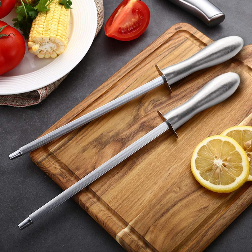12inch Stainless steel Sharpening Rod Kitchen Knife Sharpener Butcher Sharpener For HOME Outdoor