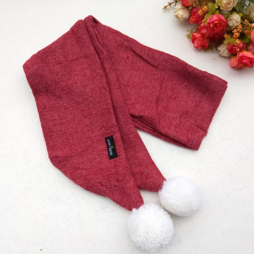 Écharpes Triangle en laine pour enfants hiver garçons et filles mignon petits châles enfant bébé enfants enveloppes en Viscose douce: Rouge