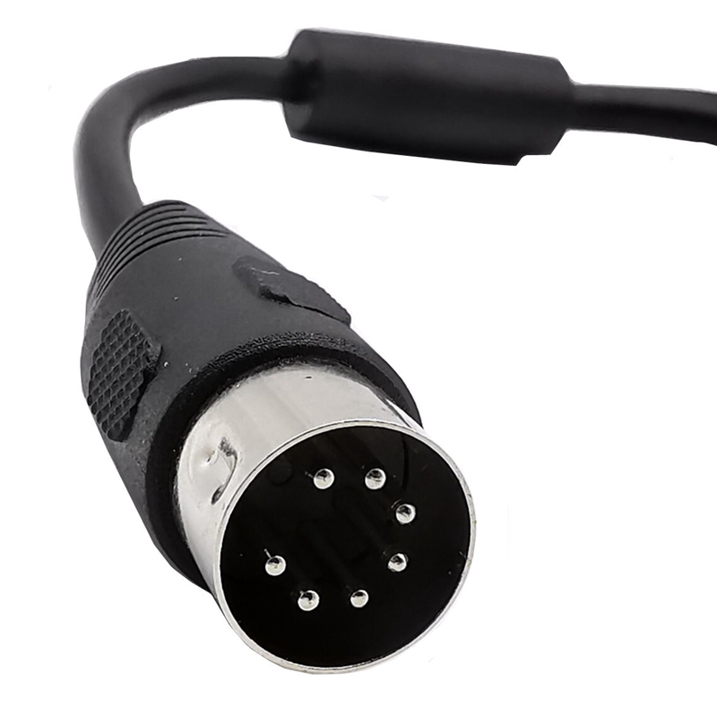 DIN 7-Pin MIDI Cable Splitter Y Adapter 7-Pin Male to 2 Female 0.25M Cable